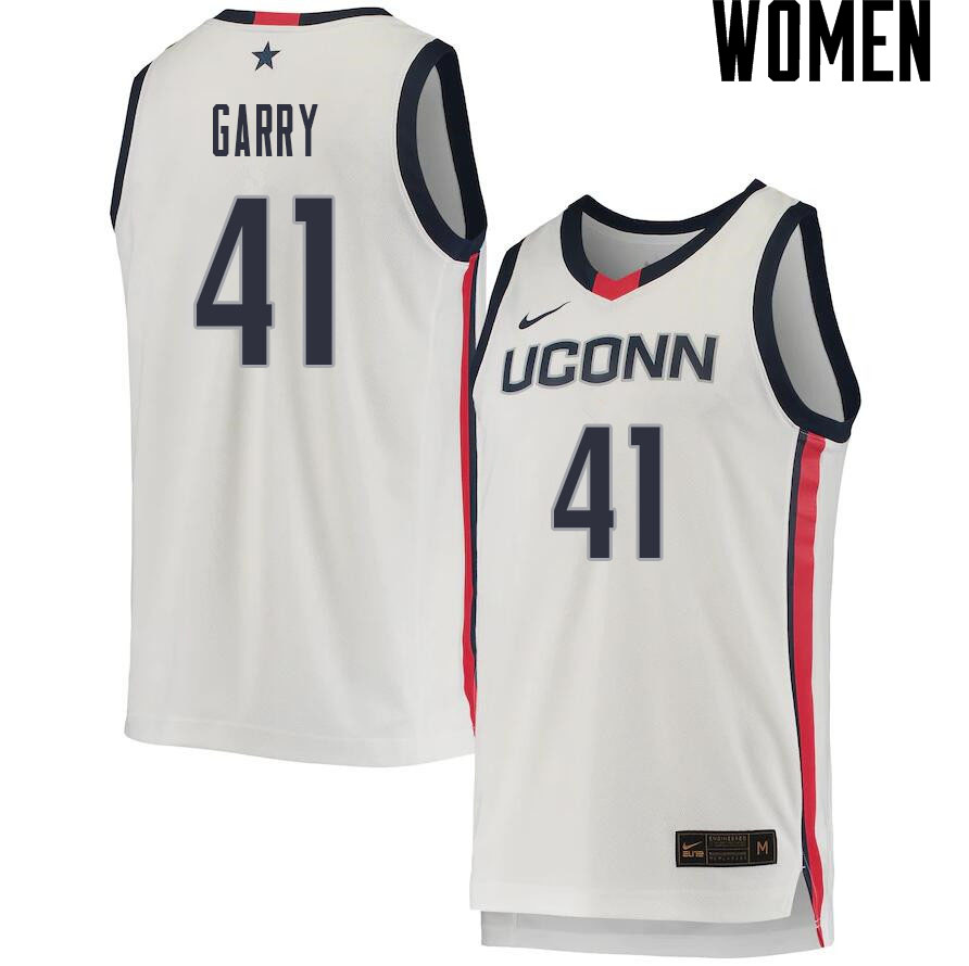 2021 Women #41 Matt Garry Uconn Huskies College Basketball Jerseys Sale-White